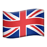 Waving flag of the United Kingdom with a glossy finish.