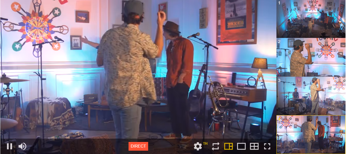 capture d'écran pendant le concert live streaming du groupe Léonie