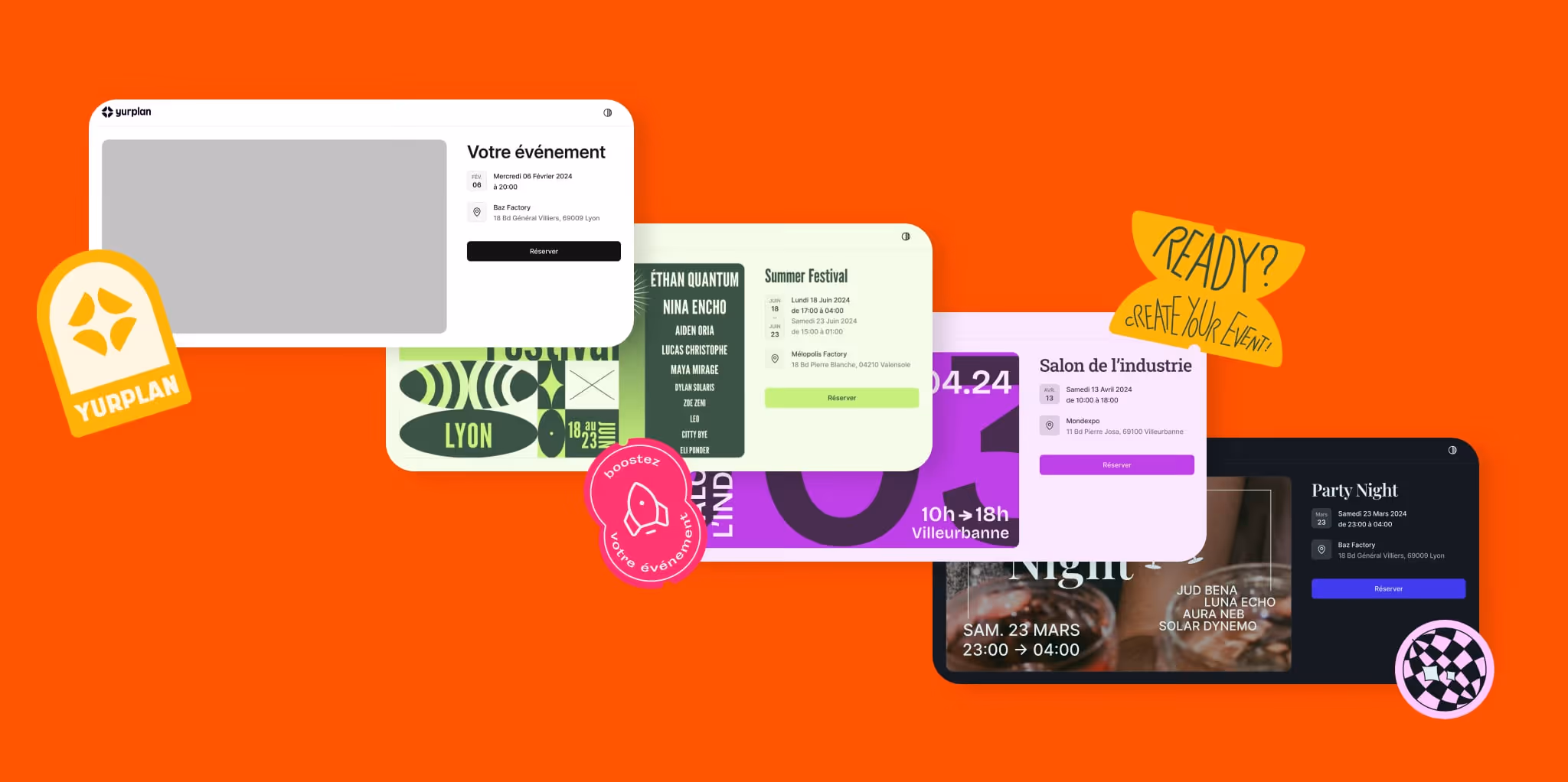 personnalisation site événement