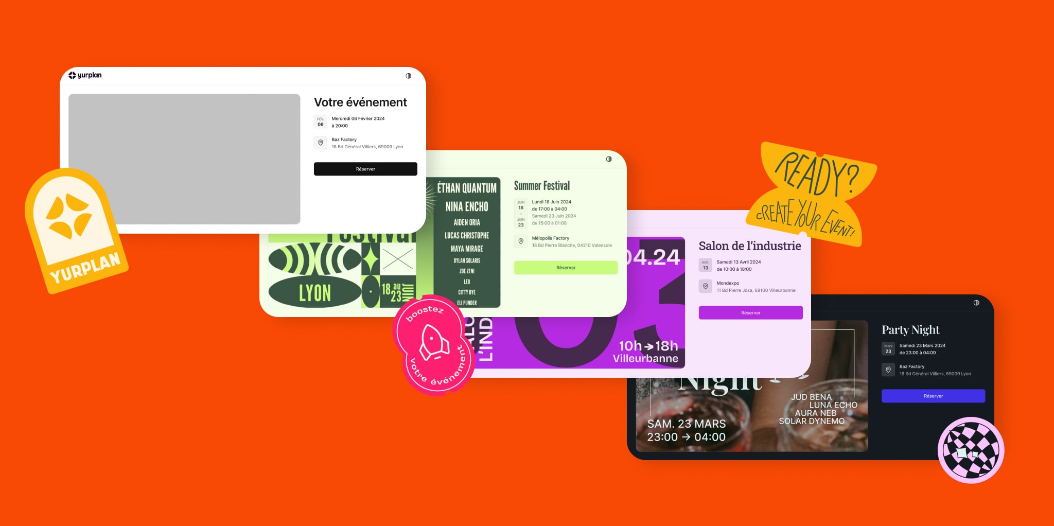 personnalisation site événement