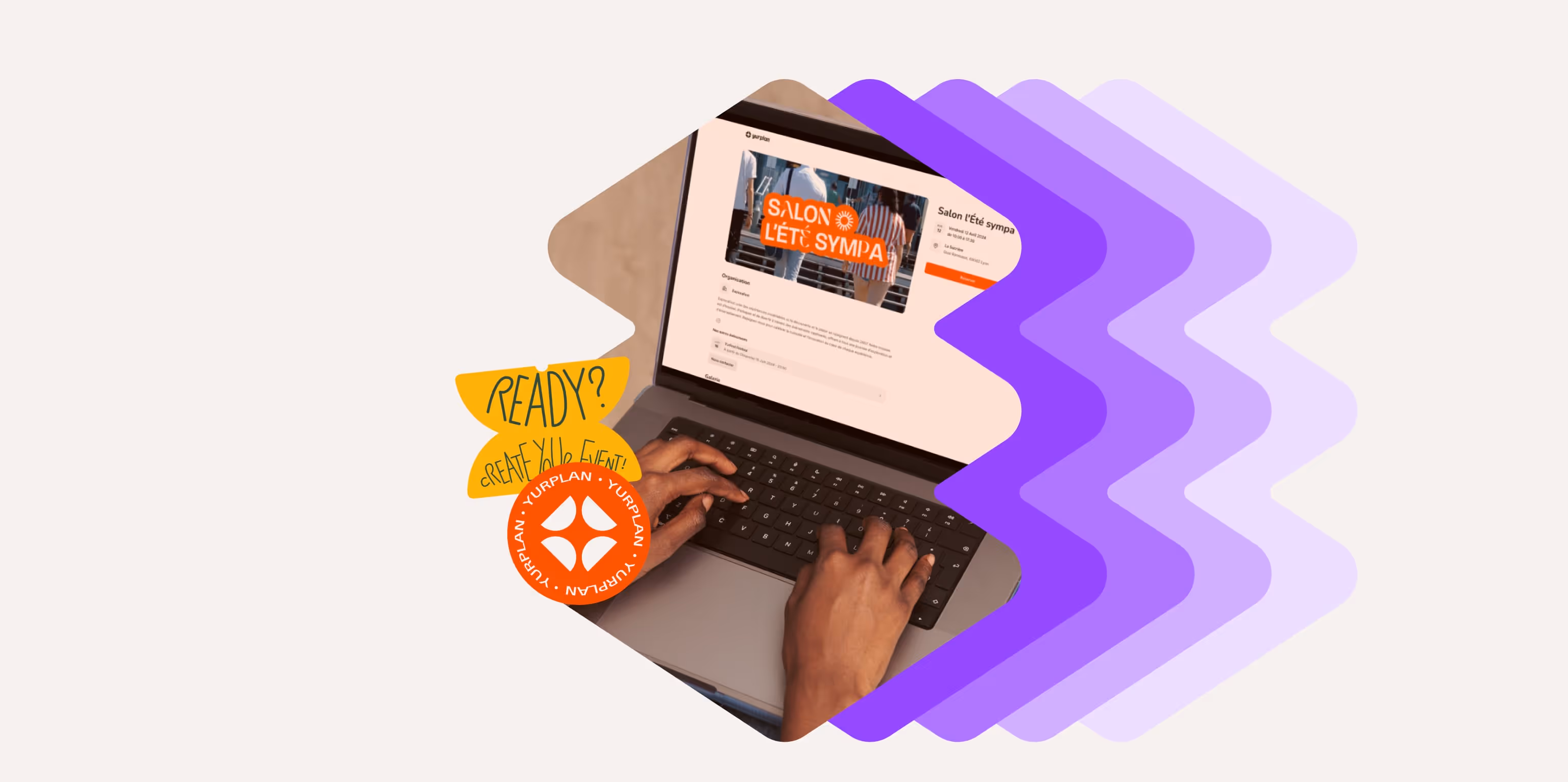 site internet événementiel ordinateur