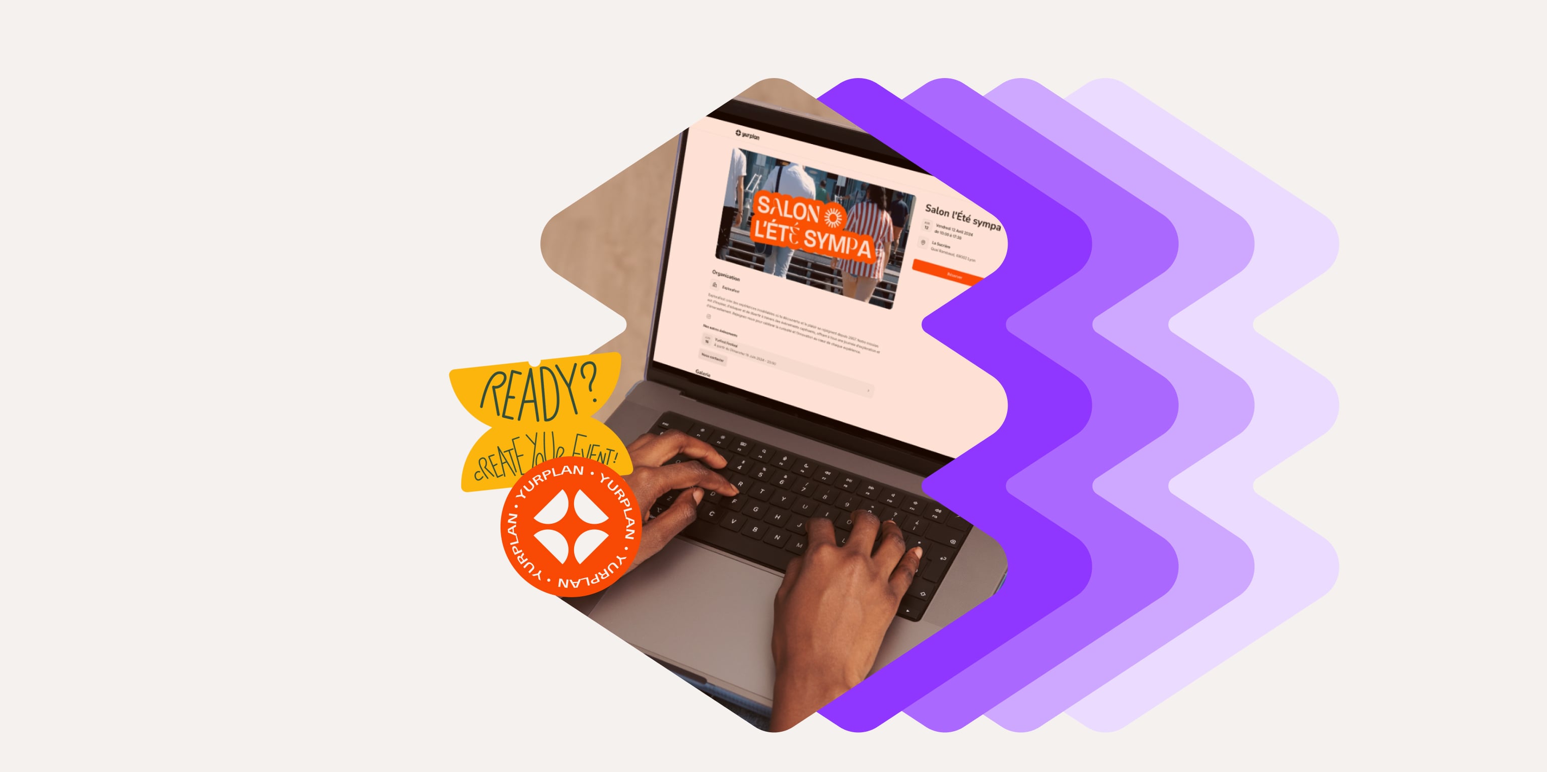 site internet événementiel ordinateur