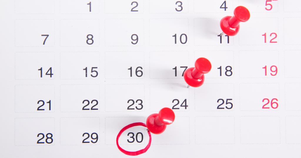relance rappel calendrier