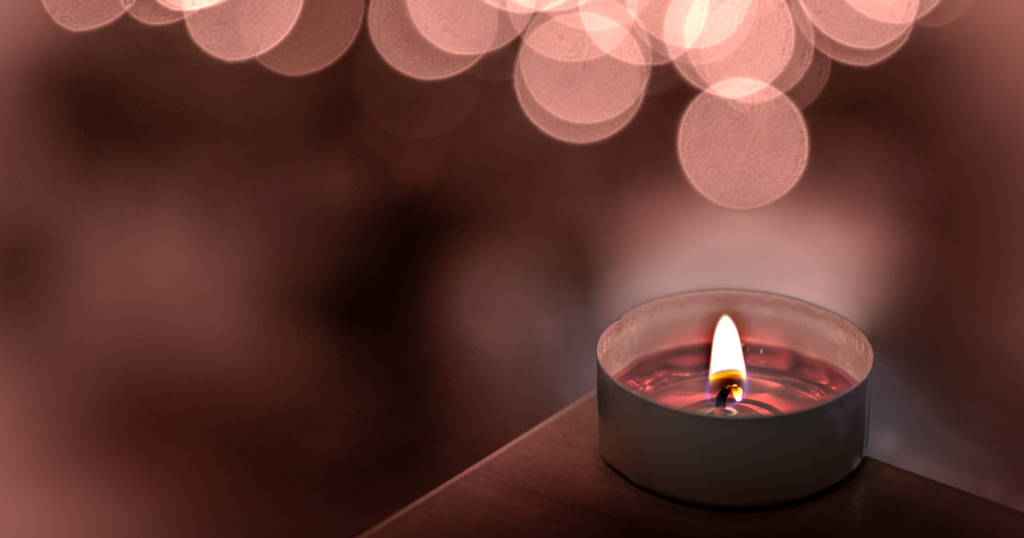 bougie thème saint valentin