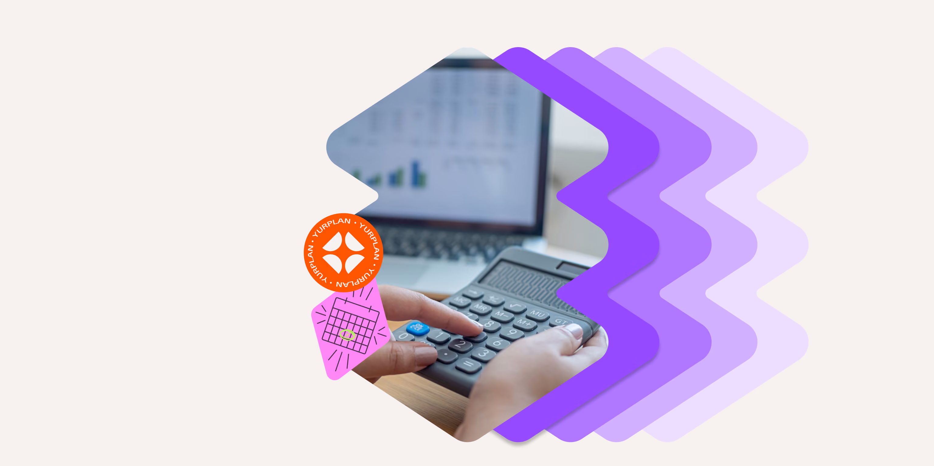 Calculatrice et ordinateur affichant des graphiques pour faire le bilan d'un événement