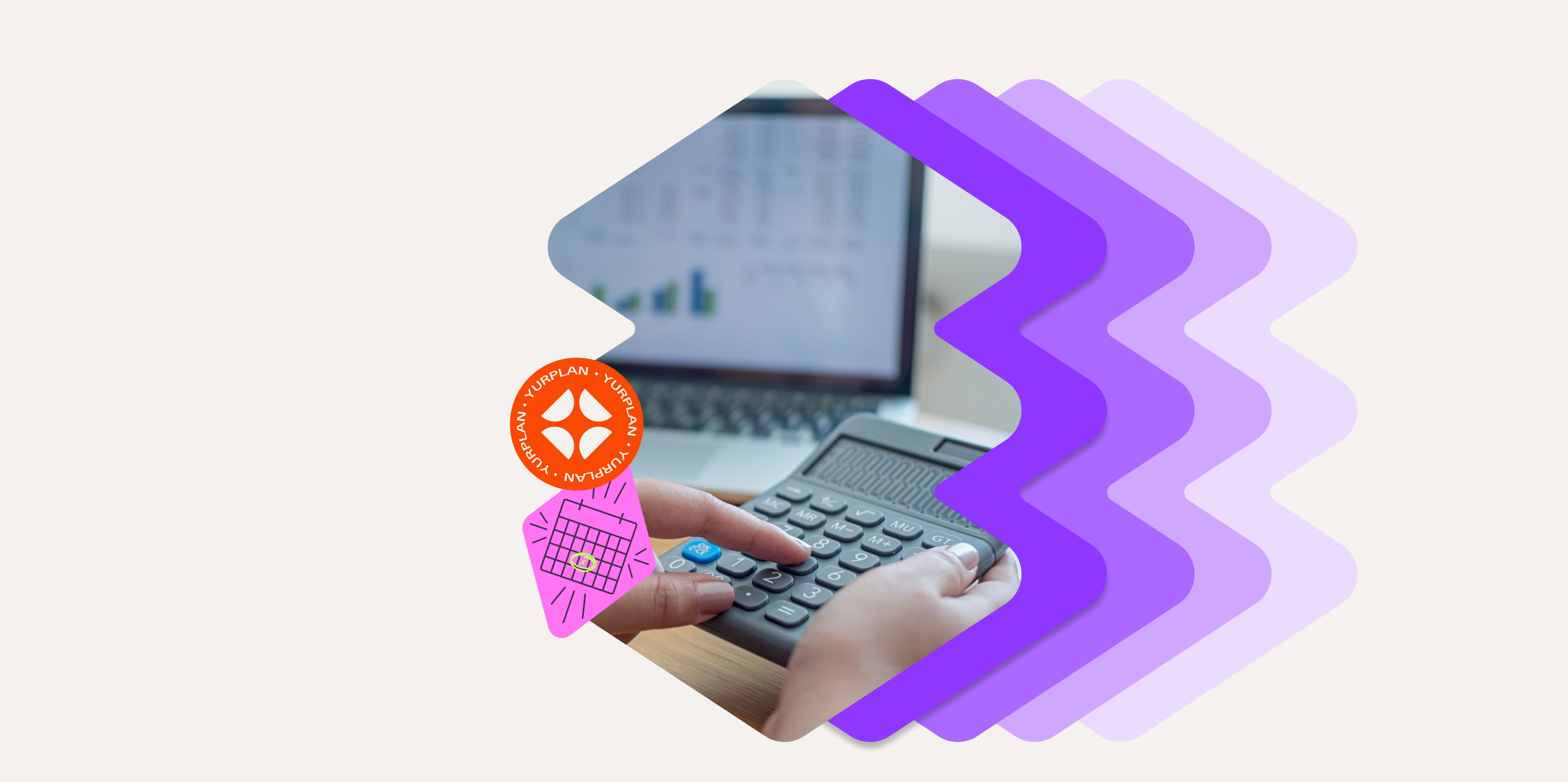 Calculatrice et ordinateur affichant des graphiques pour faire le bilan d'un événement