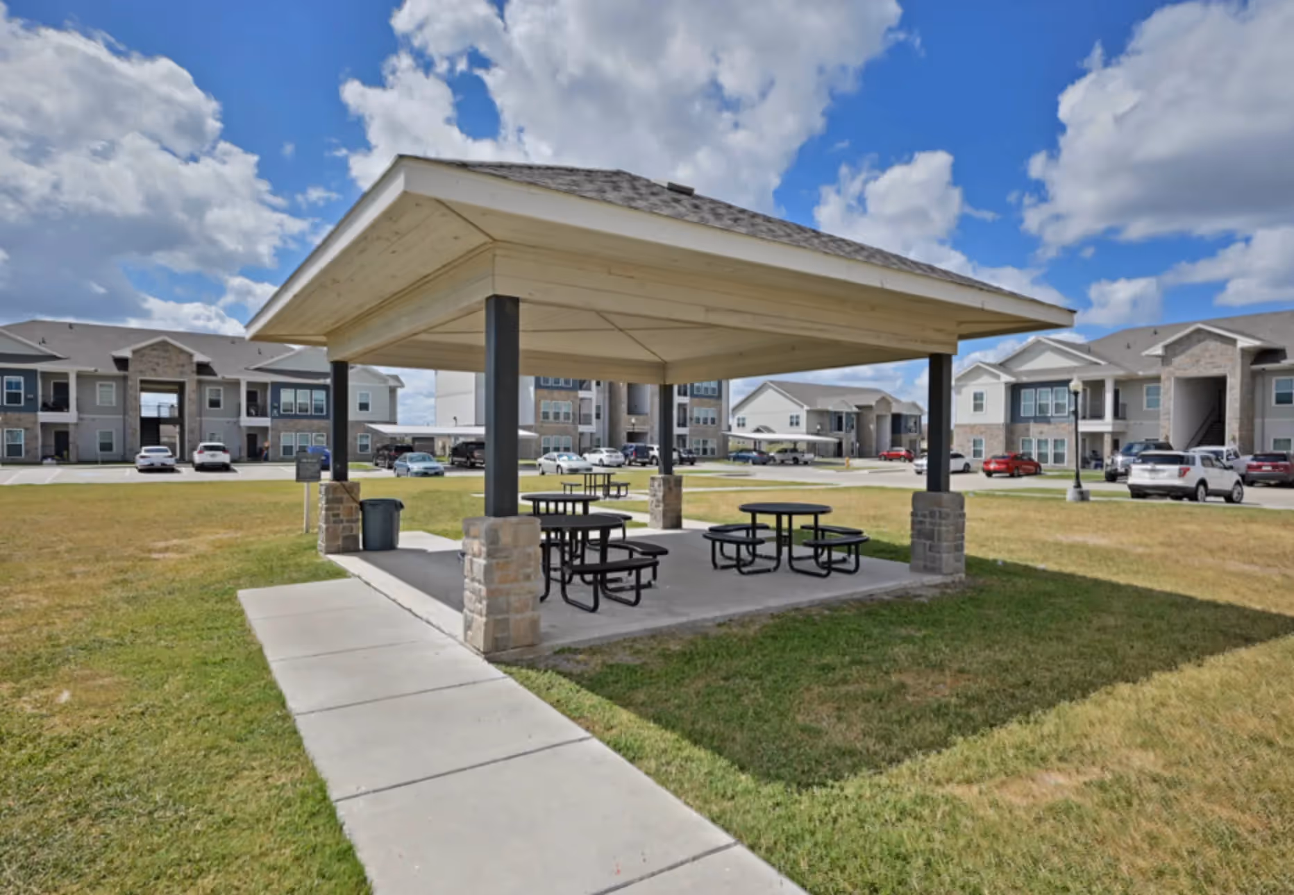 picnic area with tables