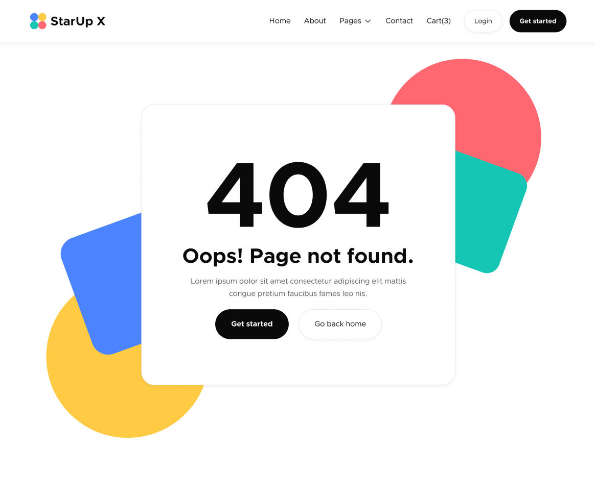 404 Not Found - StarUp X Webflow Template
