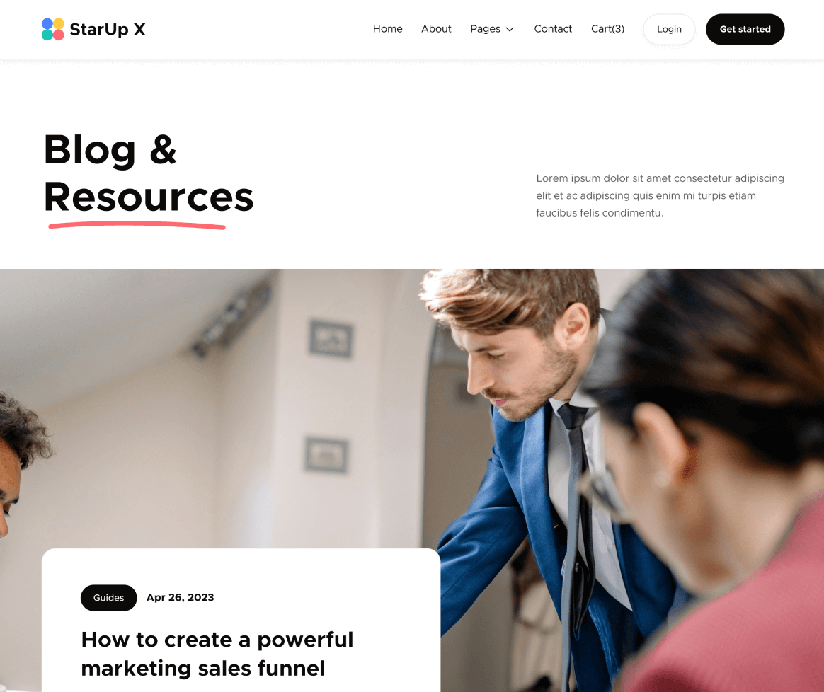 Blog V2 - StarUp X Webflow Template