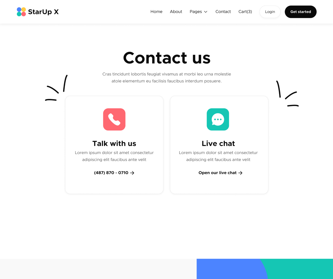 Contact V3 - StarUp X Webflow Template
