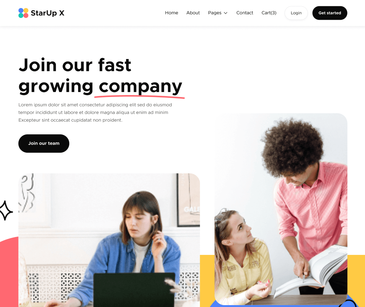 Careers - StarUp X Webflow Template