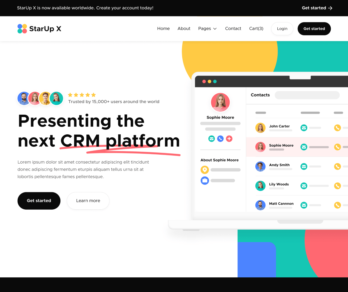 Home V3 - StarUp X Webflow Template