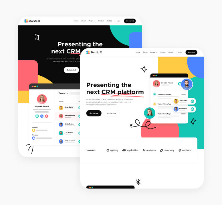 Pages Included - StarUp X Webflow Template
