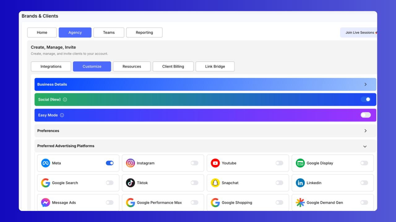 Create and schedule organic content on Instagram, Linkedin, and Facebook, in addition to ads with Plai