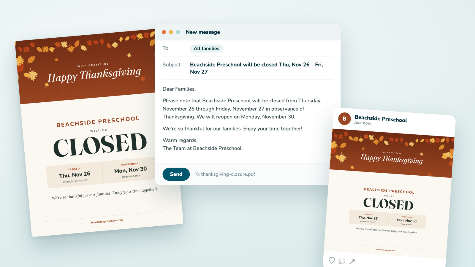 Holiday Closure Signs & Emails