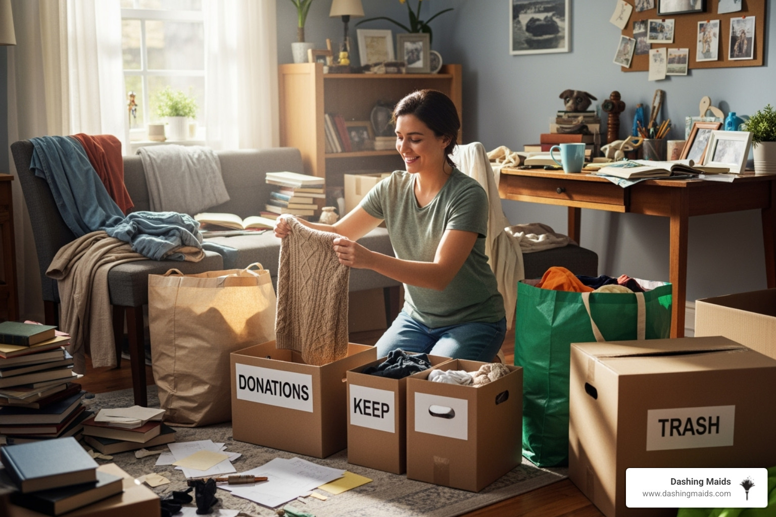 person decluttering before a clean - deep house cleaning denver person decluttering before a clean - deep house cleaning denver