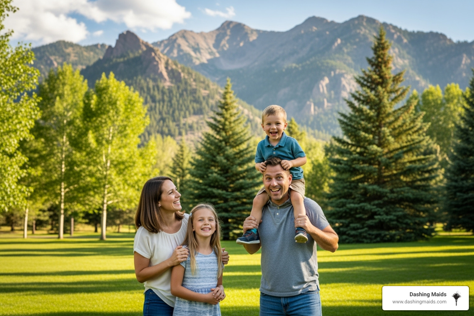 family enjoying a day outdoors in Golden - maid service golden co family enjoying a day outdoors in Golden - maid service golden co