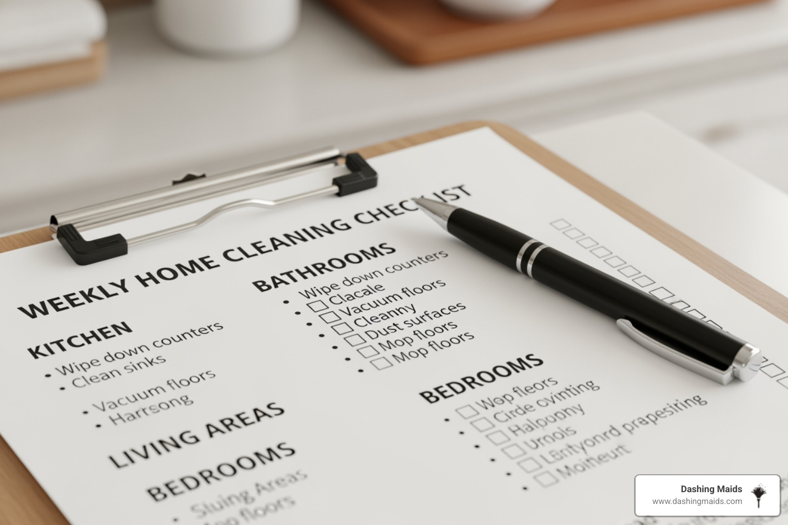 A detailed cleaning checklist on a clipboard - best move-out cleaning in wheat ridge co