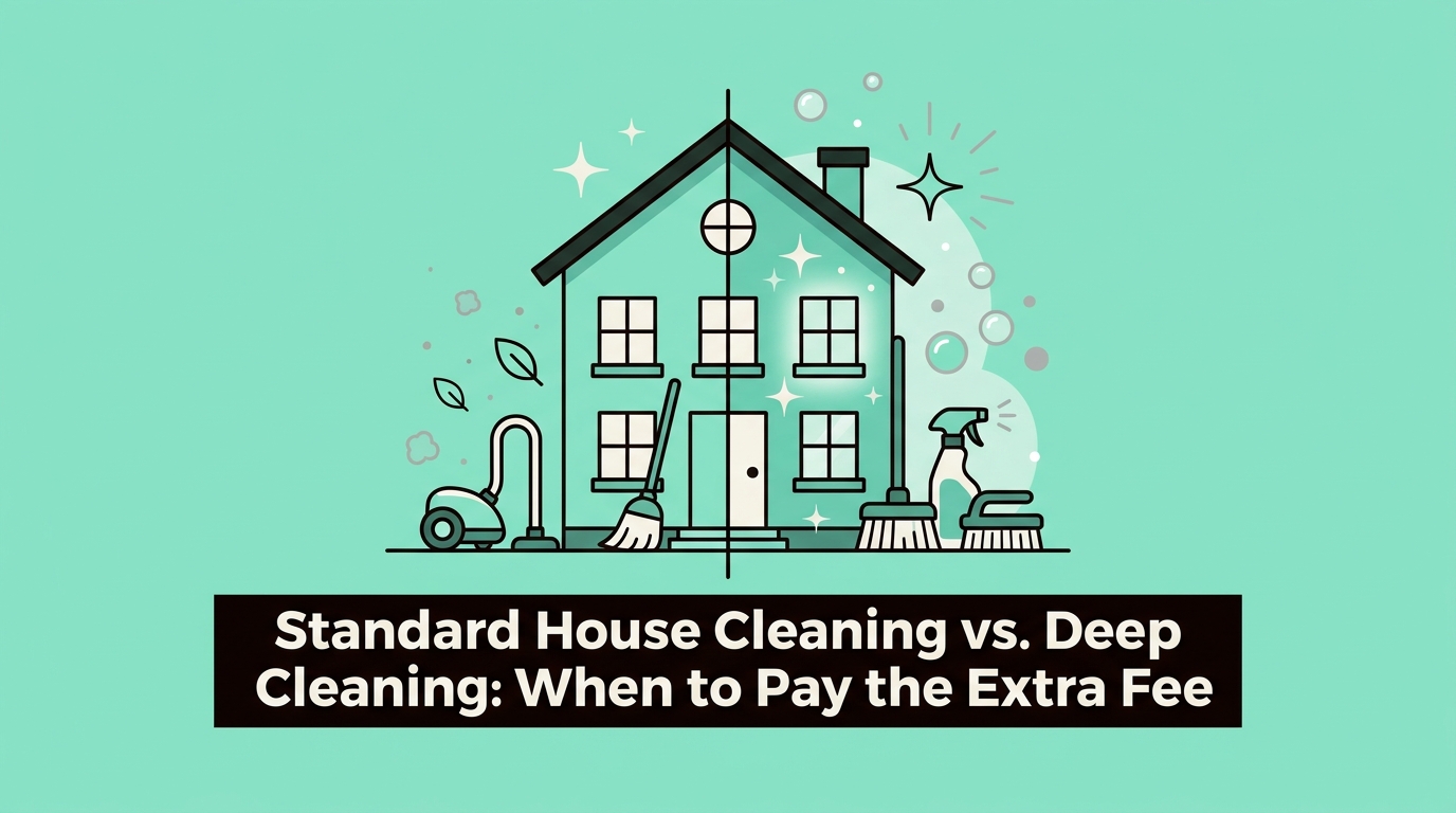 Standard House Cleaning vs. Deep Cleaning: When to Pay the Extra Fee