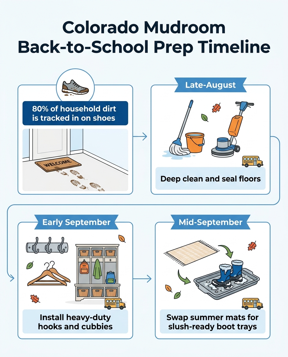 Colorado Mudroom Back-to-School Prep Timeline