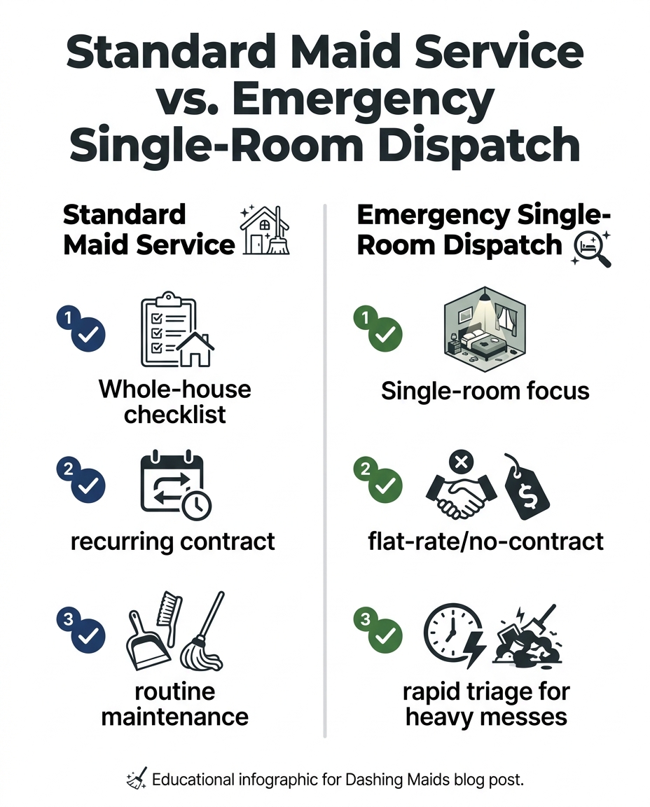 Standard Maid Service vs. Emergency Single-Room Dispatch