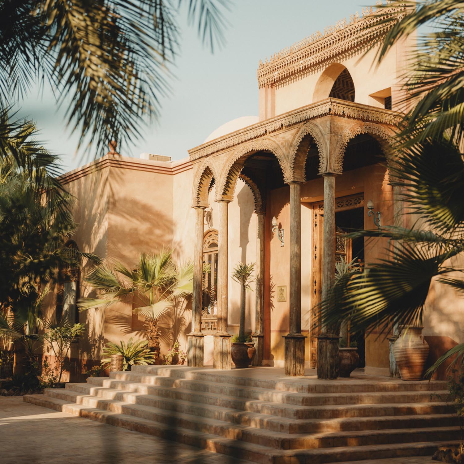 Al Moudira Hotel courtyard on Luxor's West Bank
