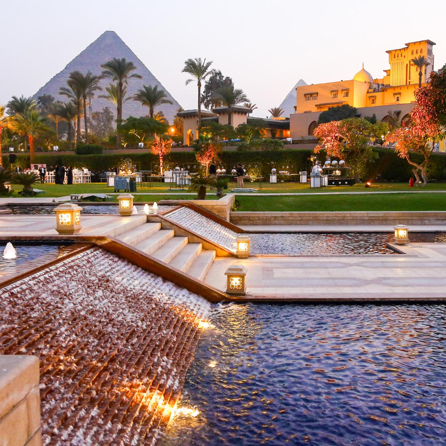 Mena House hotel at the foot of the Great Pyramid, Cairo