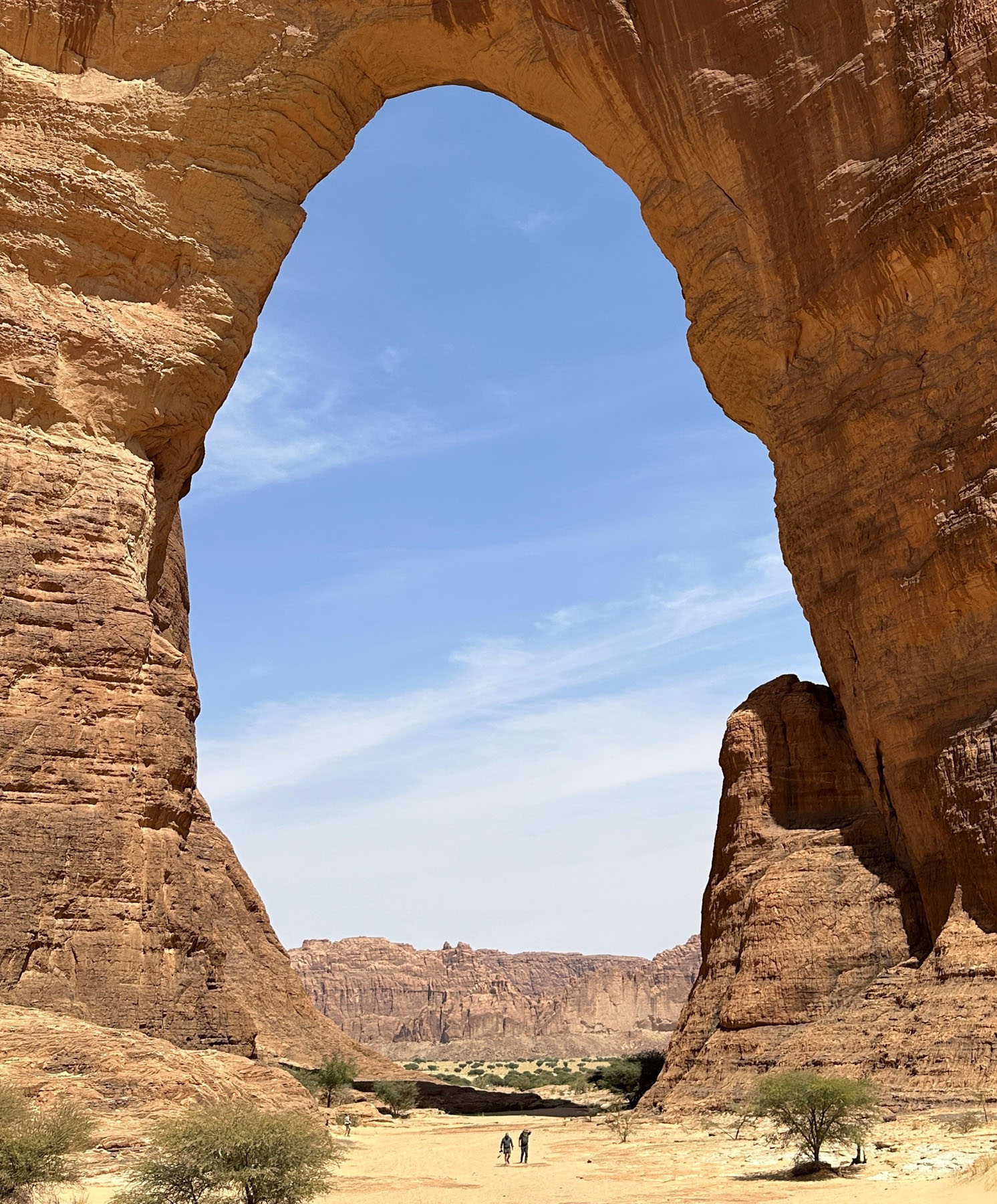 Sandstone canyon walls in the Ennedi Massif, Chad
