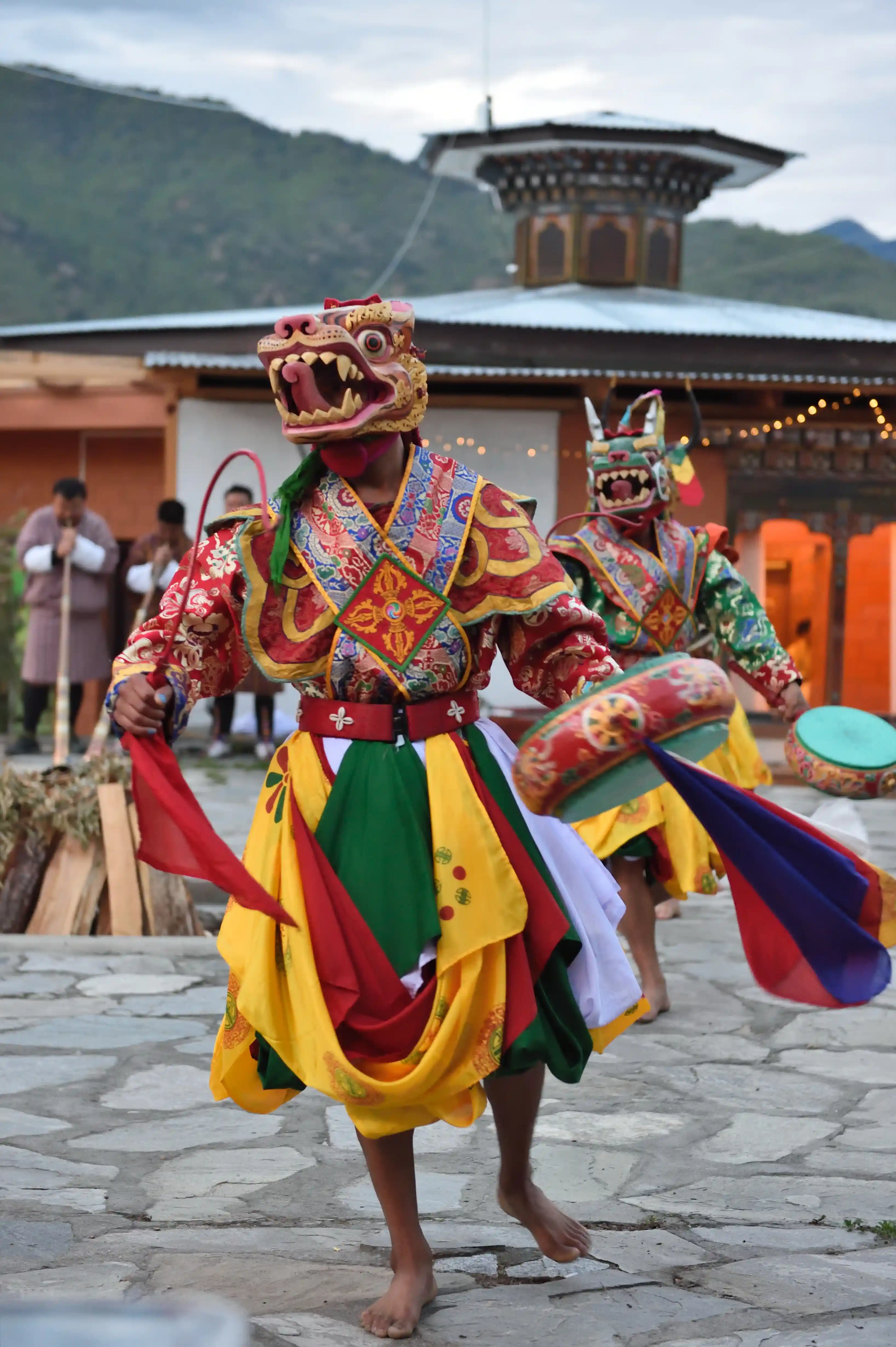 Himalayan monastery landscape in Bhutan