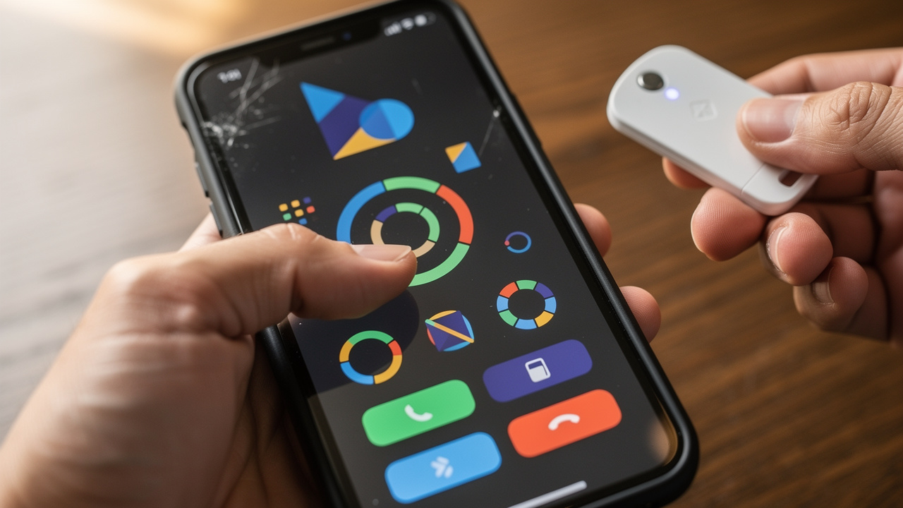Person using multi-factor authentication on smartphone for account security