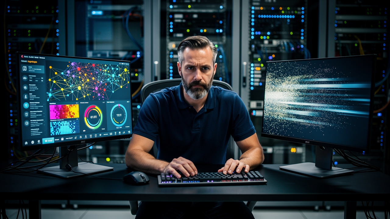 IT security professional monitoring network for shadow AI activity