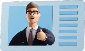 Icono de negocios en 3d