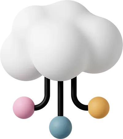 Icono 3d Nube digital