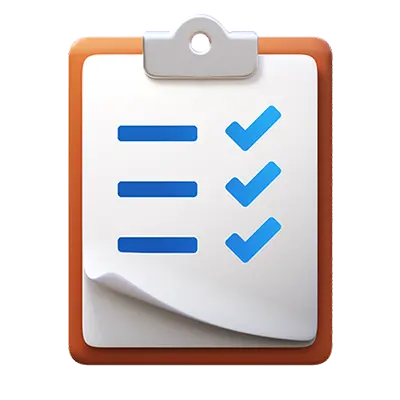 Icono 3d lista de chequeo