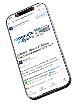Mockup boletín Magneto Magazine en LinkedIn