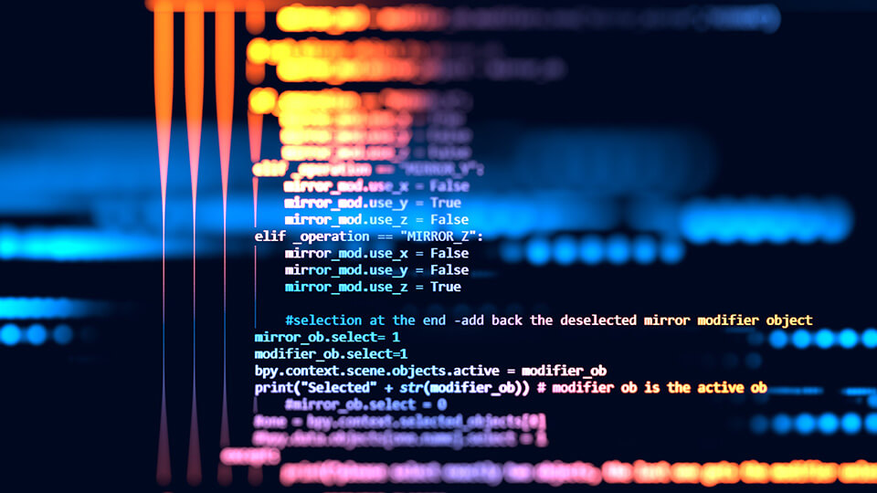 Programm Code auf einen Bildschirm