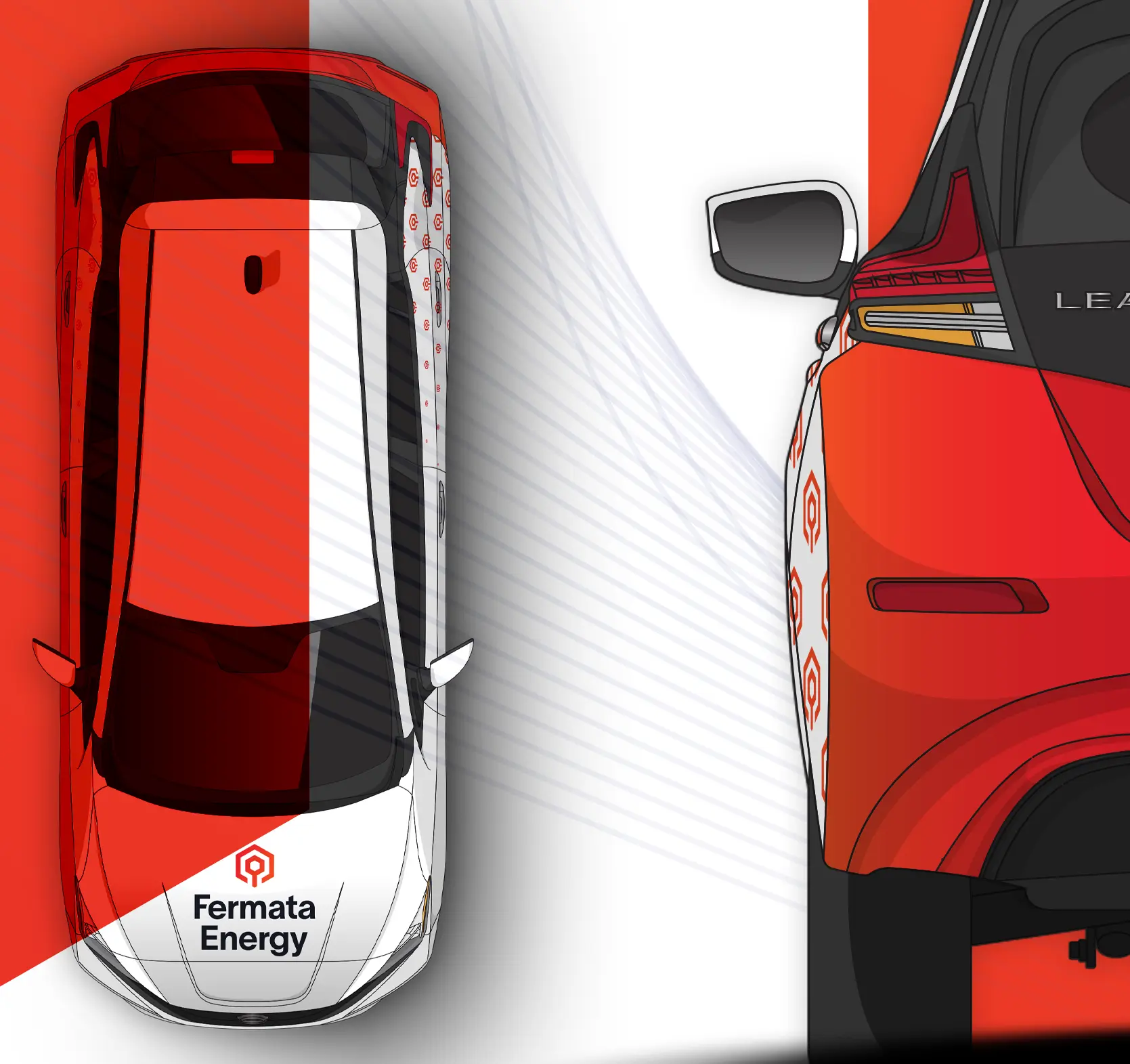 Relik Ghost Fermata Nissan Leaf Livery Wrap Vehicle Graphics