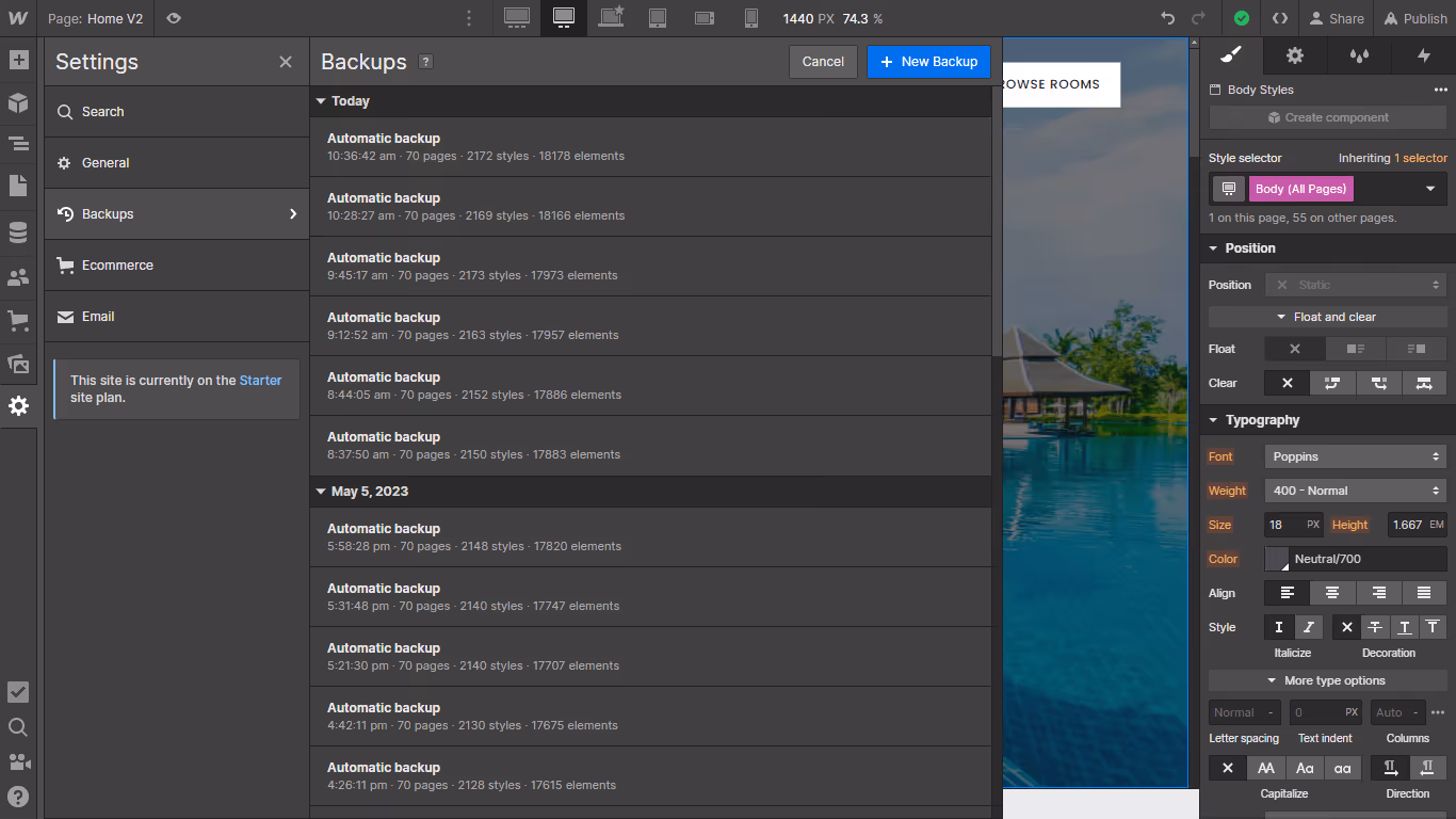 Backups - Suite X Webflow Template