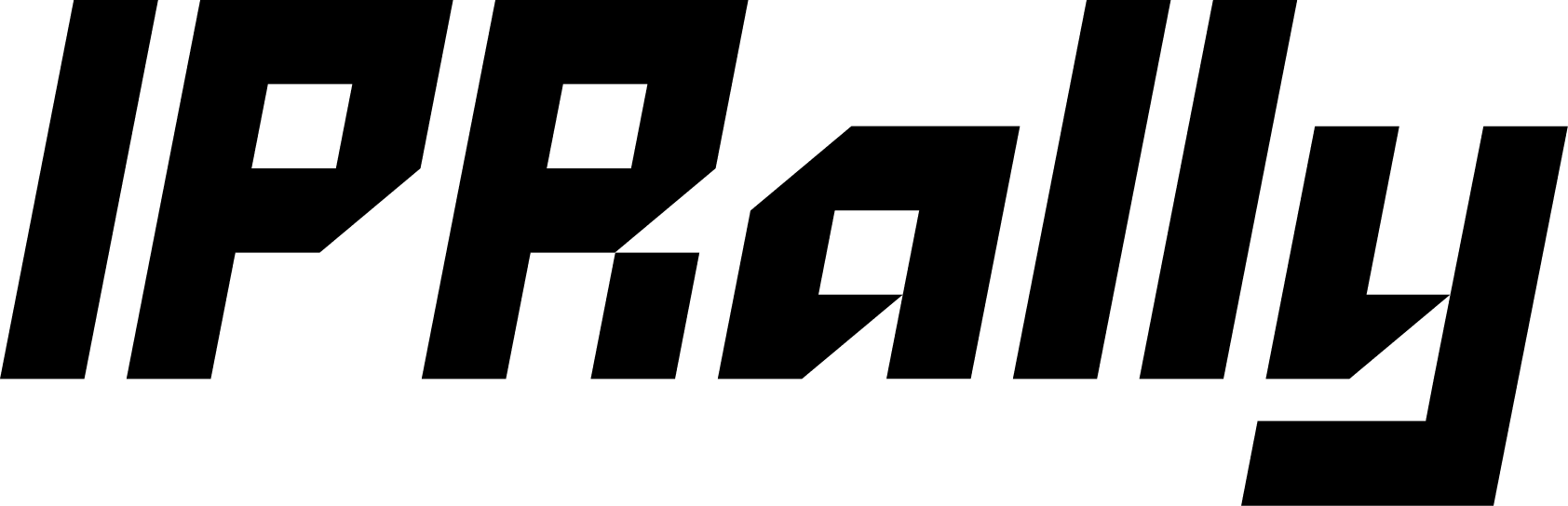 IPRally logo in white on black background