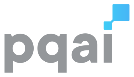 PQAI logo in gray with blue accent