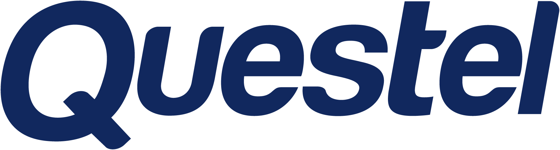 Questel logo in dark blue text