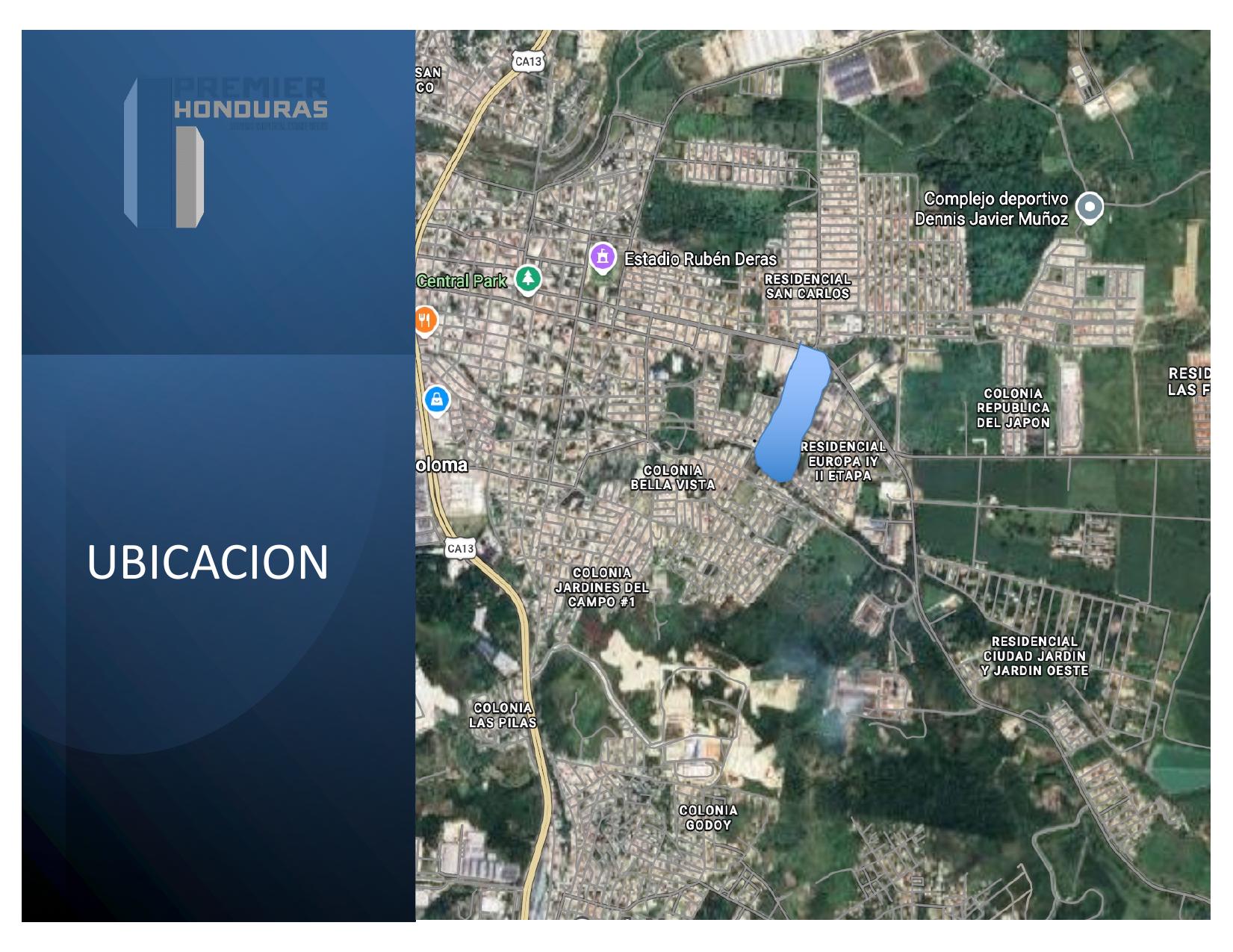 Ubicación Terreno Comercial Choloma