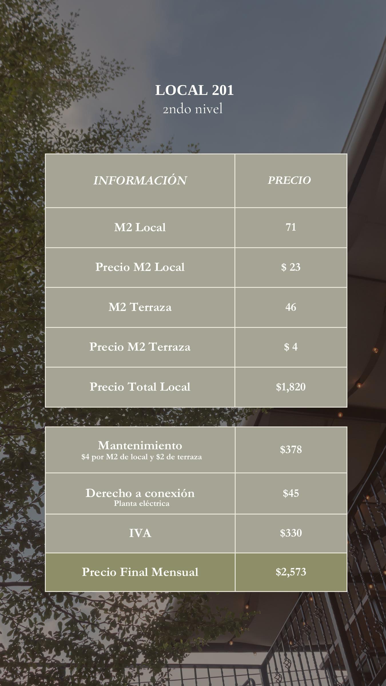 Local 201 - información