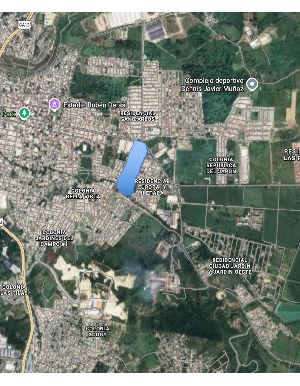 Terreno Comercial Choloma - vista aérea