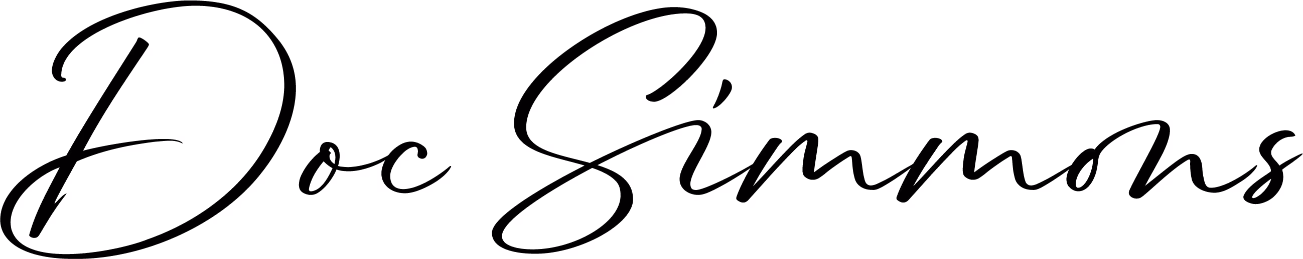 The Doc Simmons Logo in Script