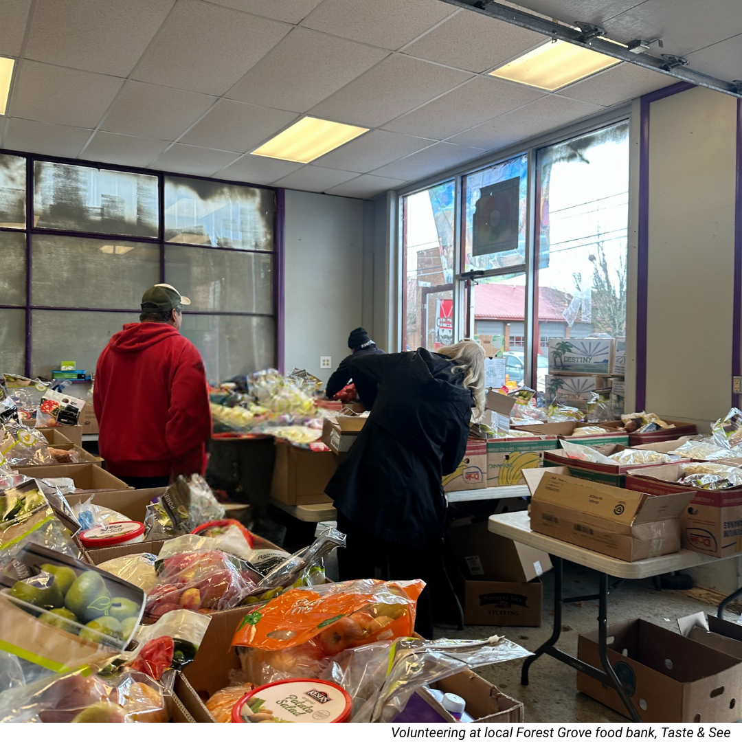 Volunteering at Taste and See Local Food Bank