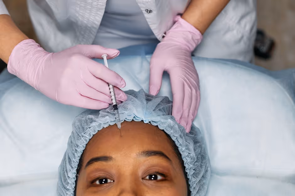 Facial diagram showing common Botox injection sites - botox dripping springs