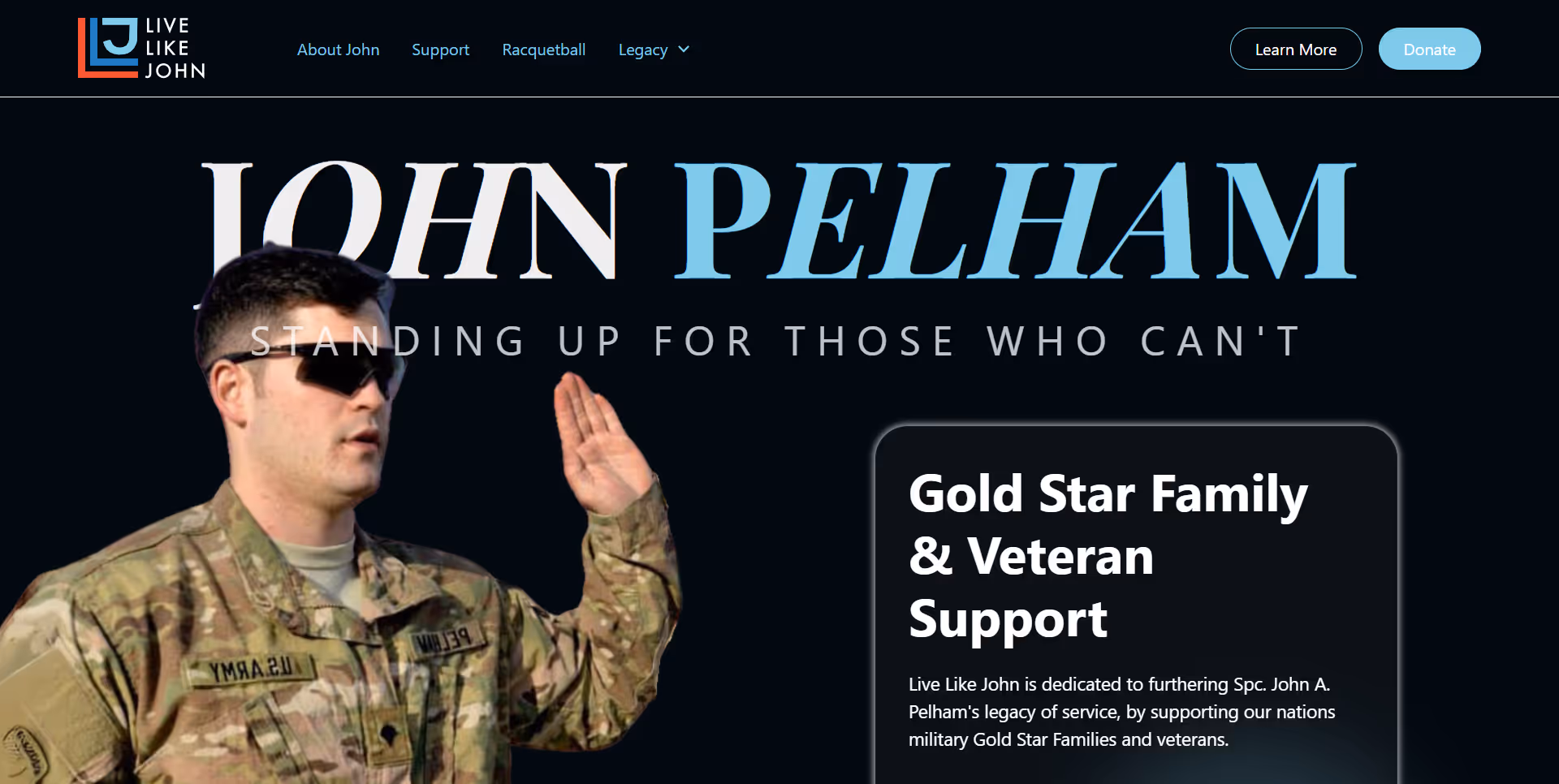 Live Like John Foundation website by Jolly Web