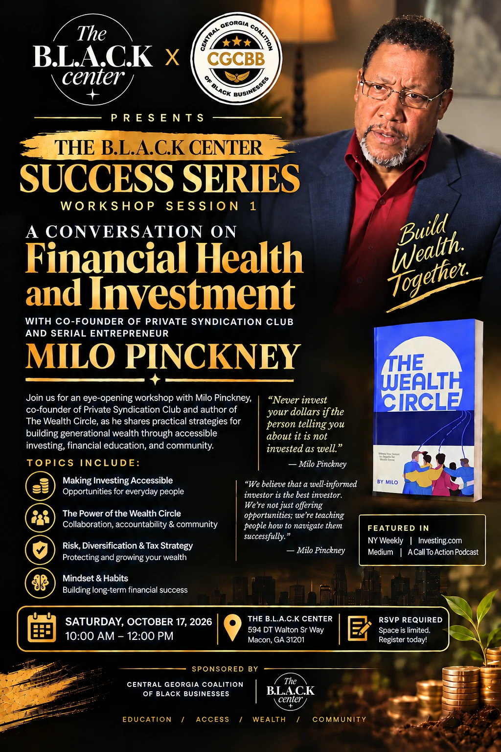 Our Co-Founder Milo Pinckney Is Featured in The B.L.A.C.K Center Success Series
