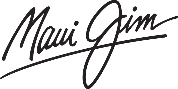 Maui Jim logo in elegant black cursive script